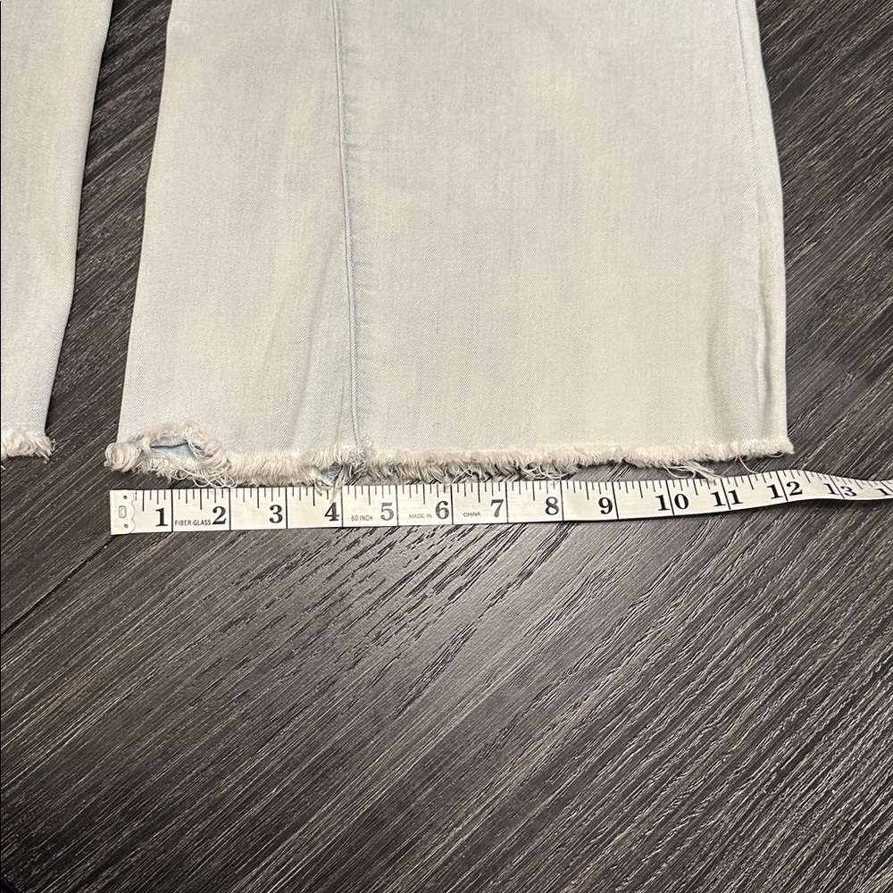 Free People Drapey Aline Flare High Rise Light Blue Pull On Stretch Jeans, 30 - Picture 3 of 12